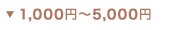 1,000円〜5,000円 1,000円〜5,000円